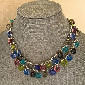 Unique, Artist-Made, Silver and Glass Bead Necklace